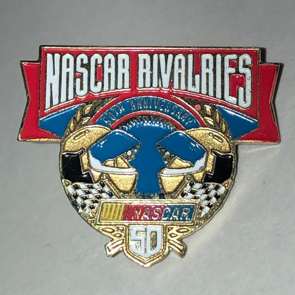 NASCAR Rivalries 50th Anniversary Vintage Enamel Pin
